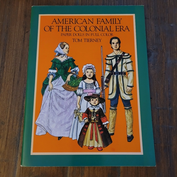 American Family Of The Colonial Era vintage Paper Dolls book by Tom Tierney - Picture 1 of 7